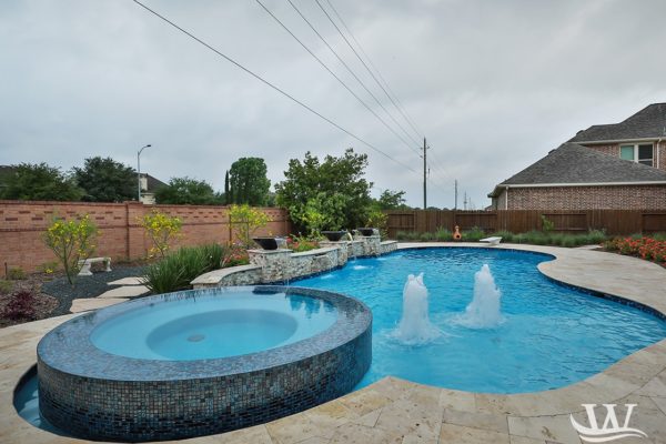 Waterscapes and pool designed by Katy local pool builder