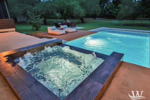 hot tub custom tile