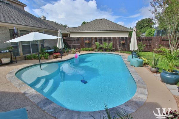 kidney shaped swimming pool