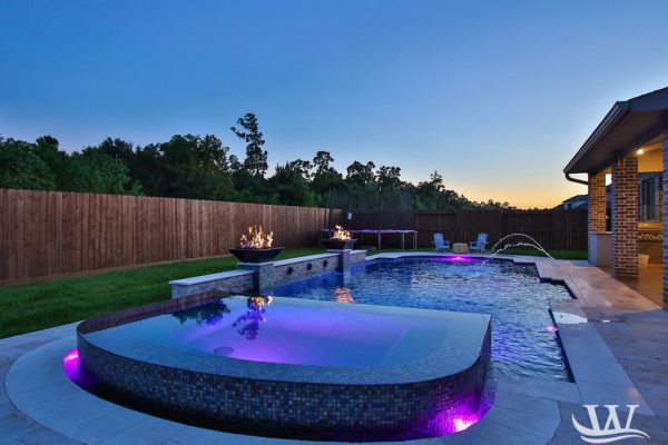 purple hot tub lights