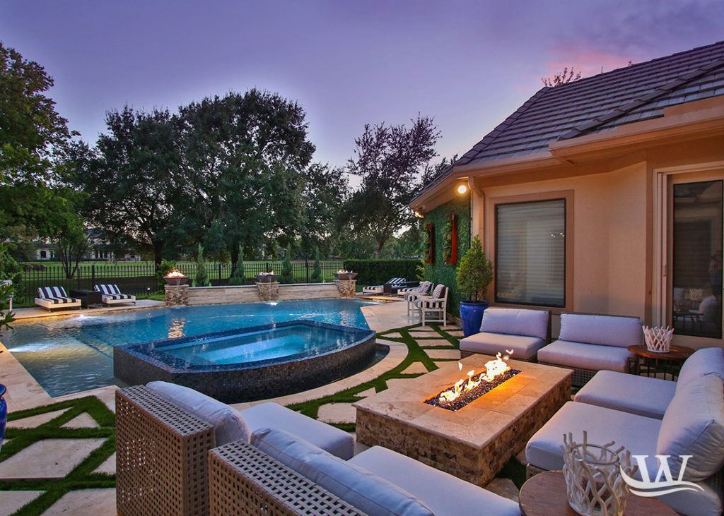 backyard designs with pool and landscaping