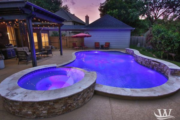 waterfall hot tub pool